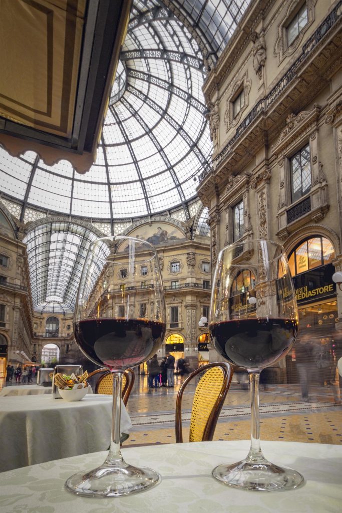 Wine Glasses in Milan Italy
