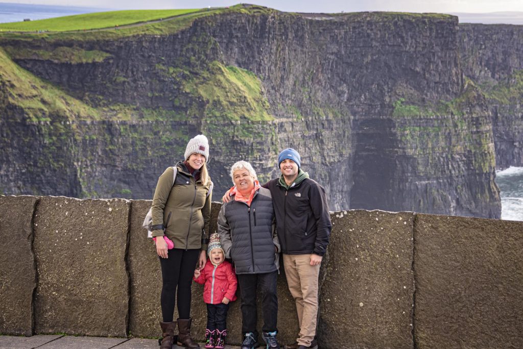 The Cliffs of Moher in Ireland - spending time with the family